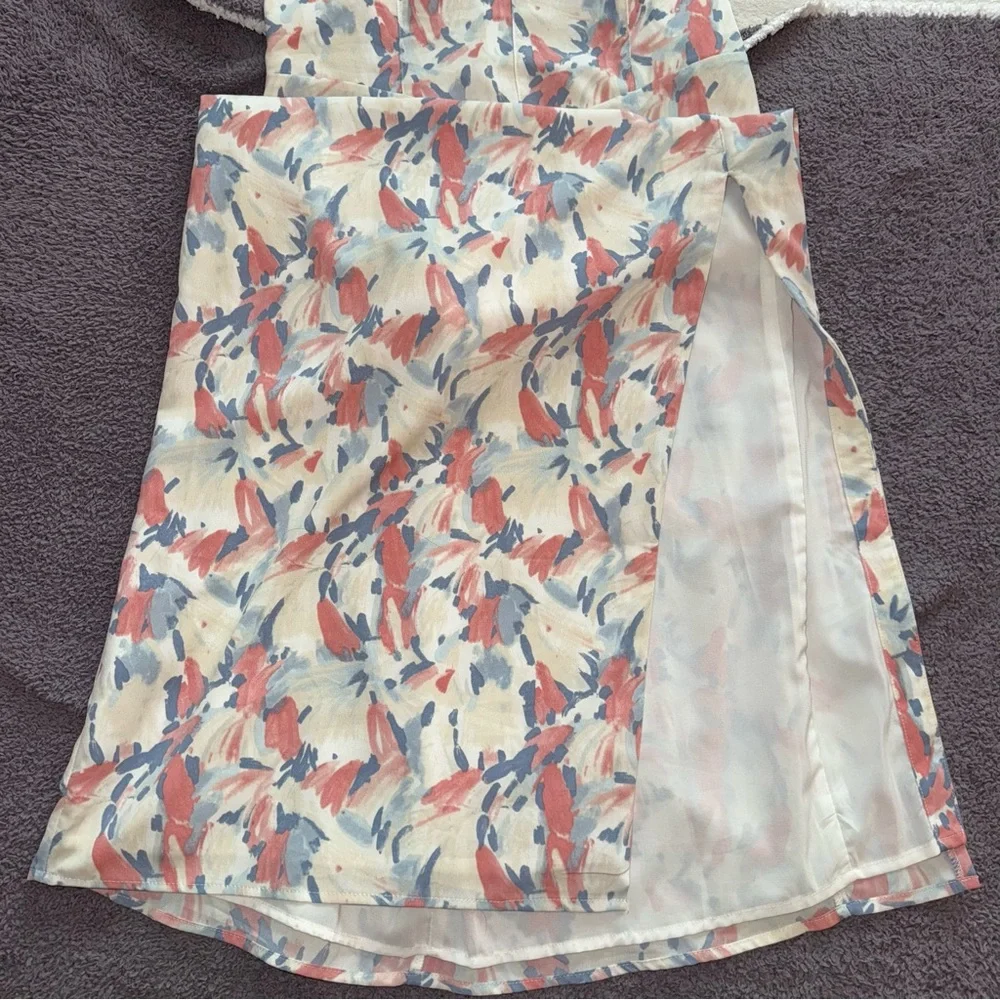 Abercrombie & Fitch Cream Maxi Sundress Spaghetti Strap